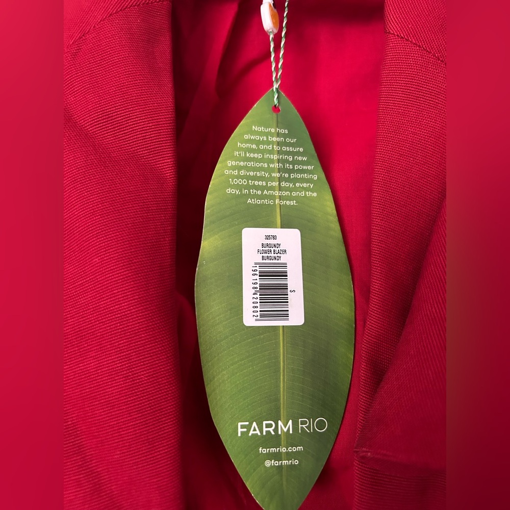 FARM Rio Red Floral Appliqué Blazer - Picture 2 of 3